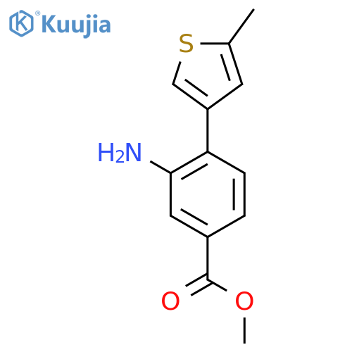 methyl 3-amino-4-(5-methylthiophen-3-yl)benzoate structure