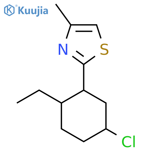 2-(5-Chloro-2-ethylcyclohexyl)-4-methyl-1,3-thiazole structure