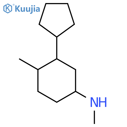 3-cyclopentyl-N,4-dimethylcyclohexan-1-amine structure