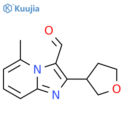 5-methyl-2-(oxolan-3-yl)imidazo1,2-apyridine-3-carbaldehyde structure