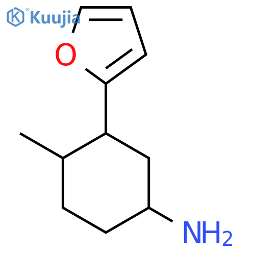 3-(Furan-2-yl)-4-methylcyclohexan-1-amine structure