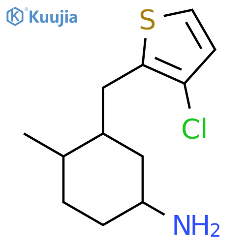3-[(3-Chlorothiophen-2-yl)methyl]-4-methylcyclohexan-1-amine structure