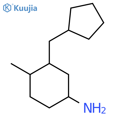 3-(Cyclopentylmethyl)-4-methylcyclohexan-1-amine structure