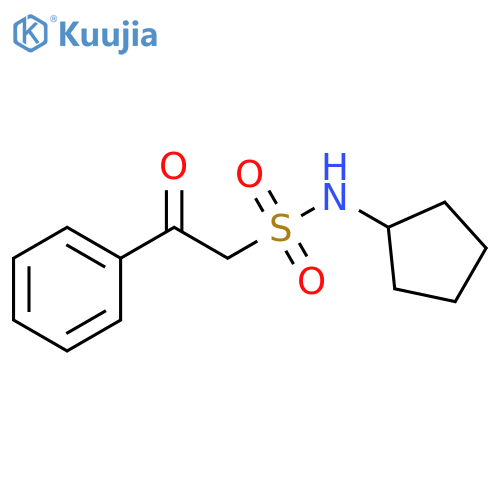 N-cyclopentyl-2-oxo-2-phenylethane-1-sulfonamide structure