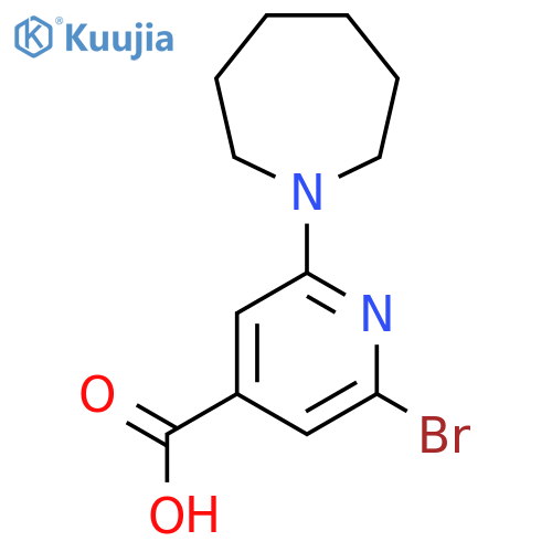 2-(azepan-1-yl)-6-bromopyridine-4-carboxylic acid structure