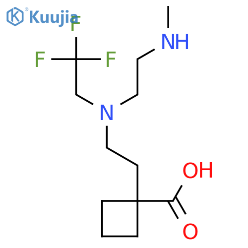 1-(2-{2-(methylamino)ethyl(2,2,2-trifluoroethyl)amino}ethyl)cyclobutane-1-carboxylic acid structure