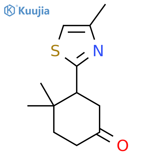 4,4-Dimethyl-3-(4-methyl-1,3-thiazol-2-yl)cyclohexan-1-one structure