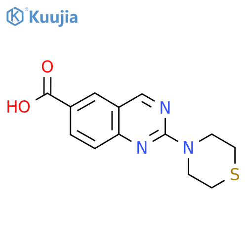 2-(thiomorpholin-4-yl)quinazoline-6-carboxylic acid structure
