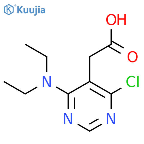 2-[4-Chloro-6-(diethylamino)pyrimidin-5-yl]acetic acid structure