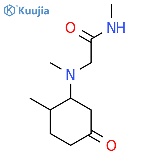 N-methyl-2-[methyl(2-methyl-5-oxocyclohexyl)amino]acetamide structure