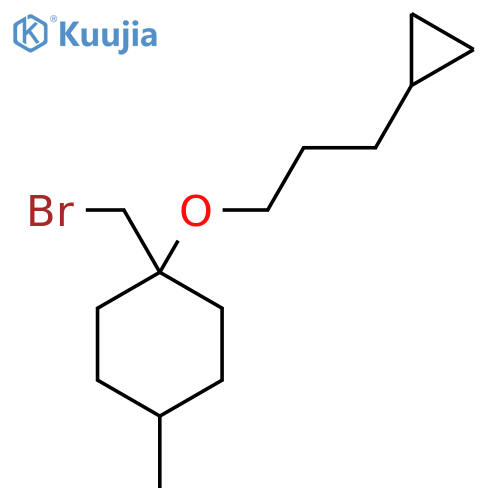 1-(bromomethyl)-1-(3-cyclopropylpropoxy)-4-methylcyclohexane structure