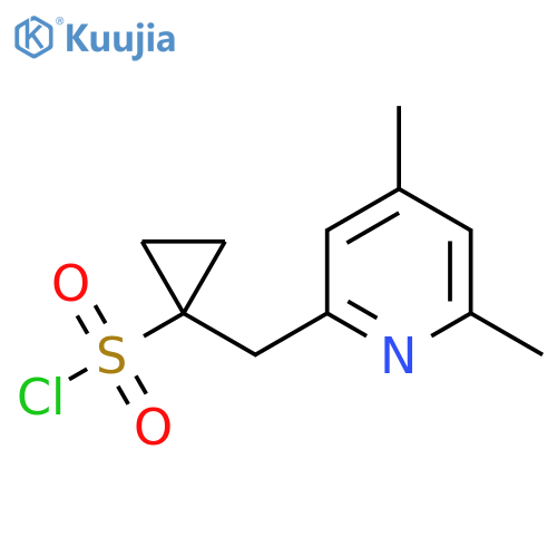 1-(4,6-dimethylpyridin-2-yl)methylcyclopropane-1-sulfonyl chloride structure