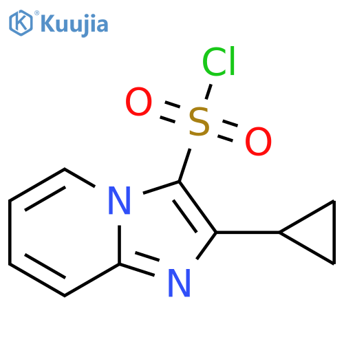 2-cyclopropylimidazo1,2-apyridine-3-sulfonyl chloride structure