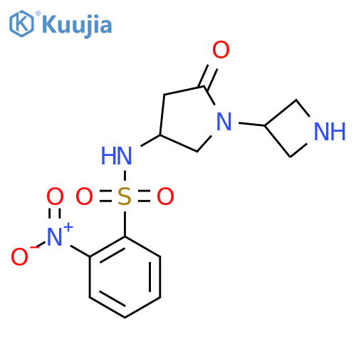 N-[1-(azetidin-3-yl)-5-oxopyrrolidin-3-yl]-2-nitrobenzene-1-sulfonamide structure