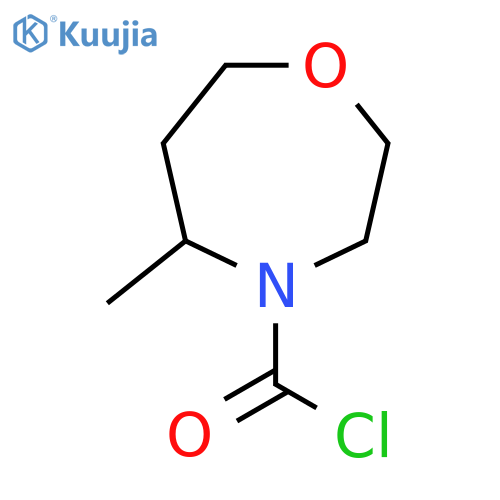 5-Methyl-1,4-oxazepane-4-carbonyl chloride structure