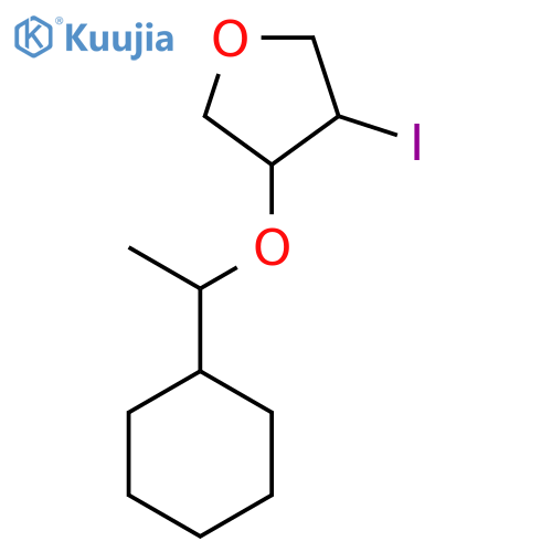 3-(1-cyclohexylethoxy)-4-iodooxolane structure