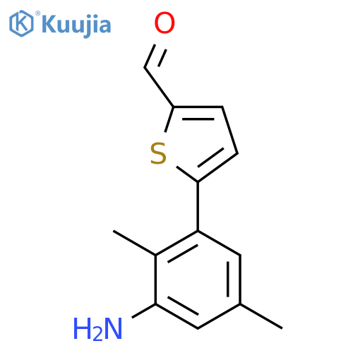 5-(3-amino-2,5-dimethylphenyl)thiophene-2-carbaldehyde structure