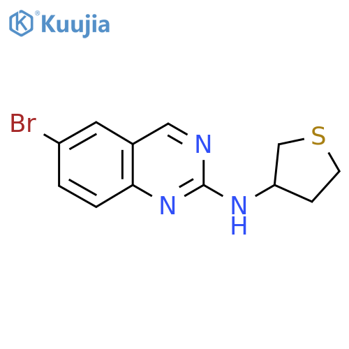 6-bromo-N-(thiolan-3-yl)quinazolin-2-amine structure
