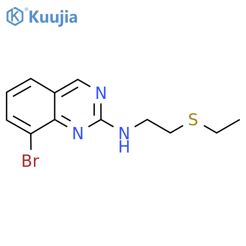 8-bromo-N-[2-(ethylsulfanyl)ethyl]quinazolin-2-amine structure