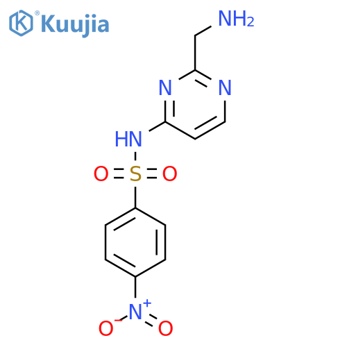 N-[2-(aminomethyl)pyrimidin-4-yl]-4-nitrobenzene-1-sulfonamide structure