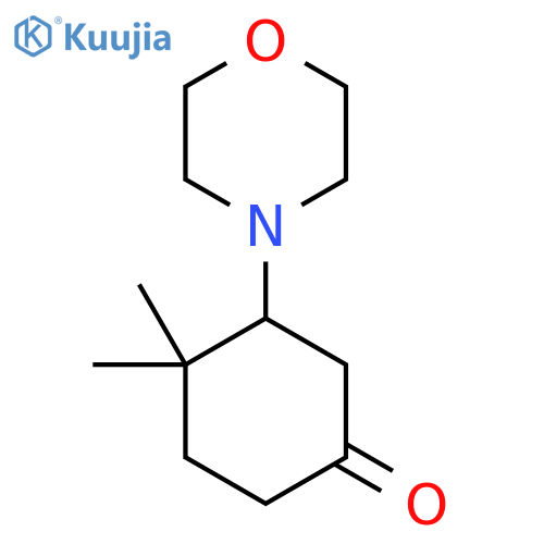 4,4-Dimethyl-3-(morpholin-4-yl)cyclohexan-1-one structure