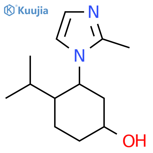 3-(2-methyl-1H-imidazol-1-yl)-4-(propan-2-yl)cyclohexan-1-ol structure