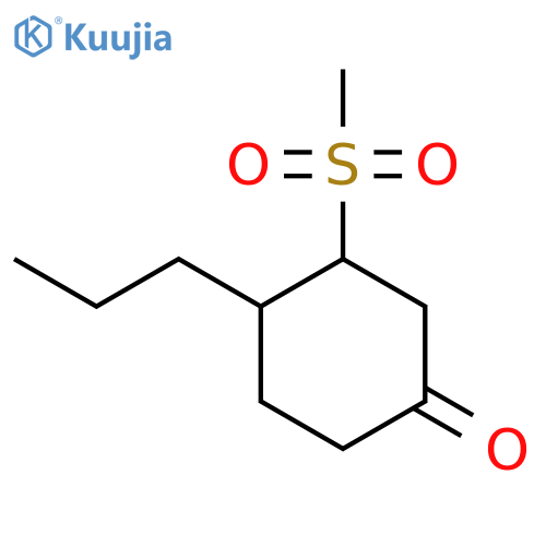 3-Methanesulfonyl-4-propylcyclohexan-1-one structure