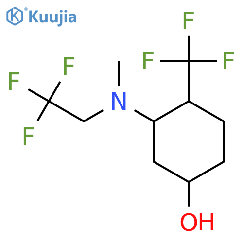3-[Methyl(2,2,2-trifluoroethyl)amino]-4-(trifluoromethyl)cyclohexan-1-ol structure