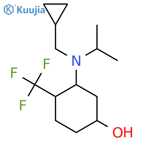 3-[(Cyclopropylmethyl)(propan-2-yl)amino]-4-(trifluoromethyl)cyclohexan-1-ol structure