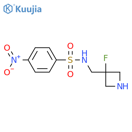 N-(3-fluoroazetidin-3-yl)methyl-4-nitrobenzene-1-sulfonamide structure