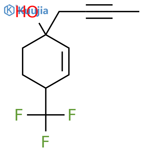 1-(But-2-yn-1-yl)-4-(trifluoromethyl)cyclohex-2-en-1-ol structure