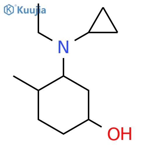 3-[Cyclopropyl(ethyl)amino]-4-methylcyclohexan-1-ol structure