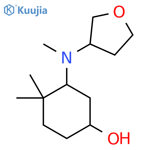 4,4-Dimethyl-3-[methyl(oxolan-3-yl)amino]cyclohexan-1-ol structure