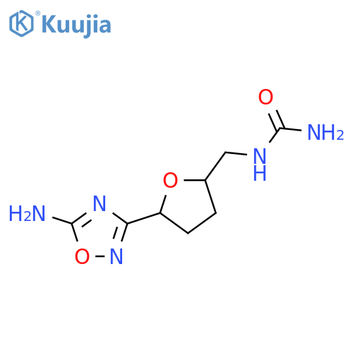 {[5-(5-Amino-1,2,4-oxadiazol-3-yl)oxolan-2-yl]methyl}urea structure