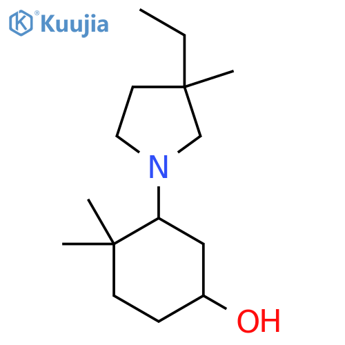 3-(3-Ethyl-3-methylpyrrolidin-1-yl)-4,4-dimethylcyclohexan-1-ol structure