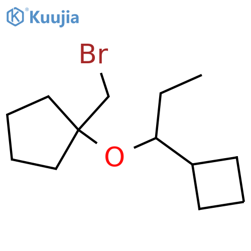 1-(bromomethyl)-1-(1-cyclobutylpropoxy)cyclopentane structure