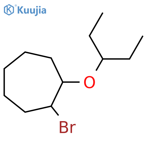 1-bromo-2-(pentan-3-yloxy)cycloheptane structure