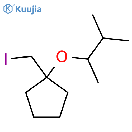 1-(iodomethyl)-1-(3-methylbutan-2-yl)oxycyclopentane structure