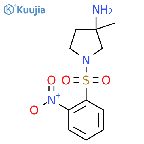 3-methyl-1-(2-nitrobenzenesulfonyl)pyrrolidin-3-amine structure