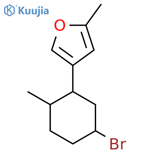 4-(5-Bromo-2-methylcyclohexyl)-2-methylfuran structure