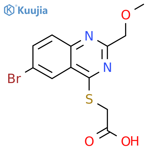 2-{[6-Bromo-2-(methoxymethyl)quinazolin-4-yl]sulfanyl}acetic acid structure