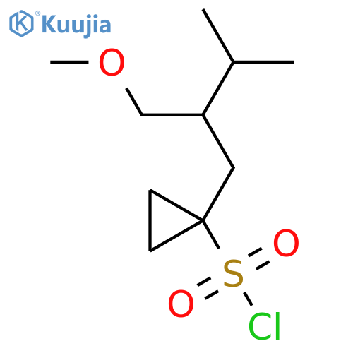 1-2-(methoxymethyl)-3-methylbutylcyclopropane-1-sulfonyl chloride structure