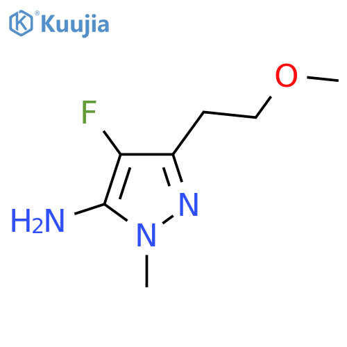 4-fluoro-3-(2-methoxyethyl)-1-methyl-1H-pyrazol-5-amine structure