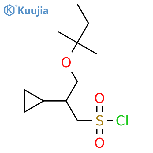 2-cyclopropyl-3-(2-methylbutan-2-yl)oxypropane-1-sulfonyl chloride structure