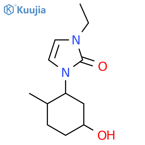 1-ethyl-3-(5-hydroxy-2-methylcyclohexyl)-2,3-dihydro-1H-imidazol-2-one structure