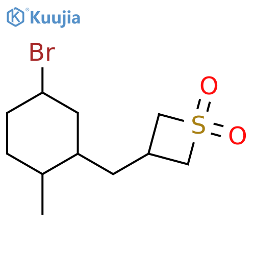 3-[(5-Bromo-2-methylcyclohexyl)methyl]-1lambda6-thietane-1,1-dione structure