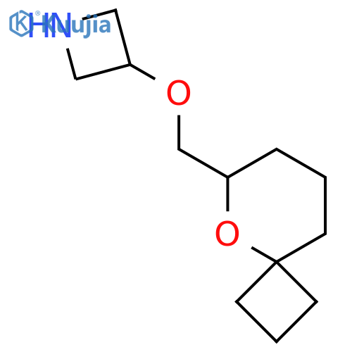 3-({5-oxaspiro3.5nonan-6-yl}methoxy)azetidine structure