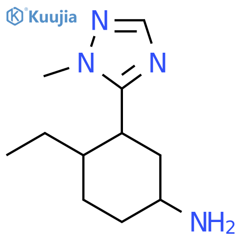 4-ethyl-3-(1-methyl-1H-1,2,4-triazol-5-yl)cyclohexan-1-amine structure