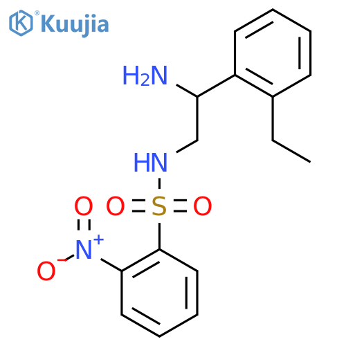 N-[2-amino-2-(2-ethylphenyl)ethyl]-2-nitrobenzene-1-sulfonamide structure