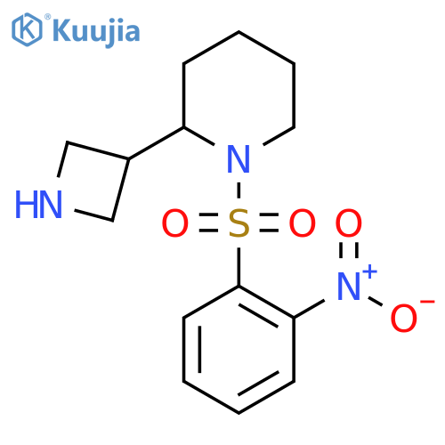 2-(Azetidin-3-yl)-1-(2-nitrobenzenesulfonyl)piperidine structure